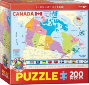 Eurographics Puzzle 200 EG-Map of Canada for Kids 6200-0797 1
