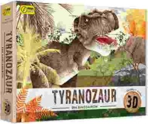 Książka i puzzle 3D era diznozaurów Tyranozaur 1