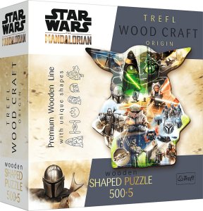 Trefl Puzzle drewniane Star Wars Tajemniczy Grogu 500+5 elementów 1