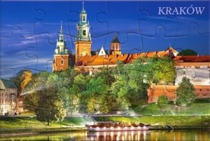 Castorland Puzzle 24 Pocztówka Wawel Castle by Night Poland KAR-024001 1
