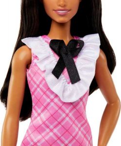 Lalka Barbie Mattel Fashionistas w różowej, kraciastej sukience HJT06 2