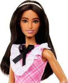 Lalka Barbie Mattel Fashionistas w różowej, kraciastej sukience HJT06 3