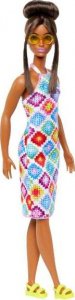 Lalka Barbie Mattel Fashionistas w kolorowej, „szydełkowej” sukience HJT07 1