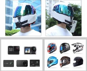Puluz Uchwyt na Kask na Motor Rower Narty do GoPro / XIAOMI / SJCAM / DJI / PU847B 7