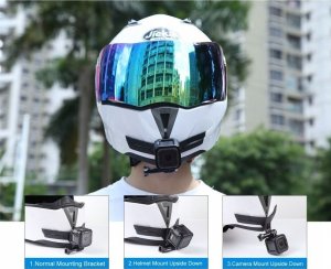 Puluz Uchwyt na Kask na Motor Rower Narty do GoPro / XIAOMI / SJCAM / DJI / PU847B 10
