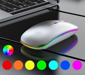 Mysz Heckermann Bezprzewodowa mysz komputerowa Heckermann Y11 Srebrna 3