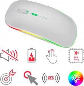 Mysz Heckermann Bezprzewodowa mysz komputerowa Heckermann Y11 Srebrna 5