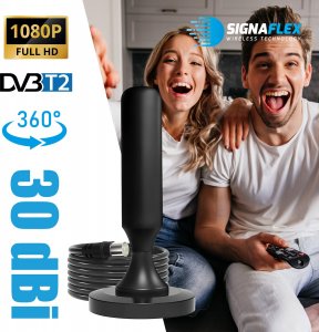 Antena RTV Signaflex Antena telewizyjna wewnętrzna SIGNAFLEX DVBT2 SANMA-HA01 5