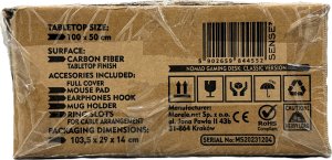 Biurko SENSE7 Nomad Classic Czarne 100 cmx50 cm 100x50 cm 11