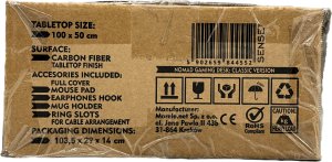 Biurko SENSE7 Nomad Classic Czarne 100 cmx50 cm 100x50 cm 14