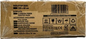 Biurko SENSE7 gamingowe Nomad Classic Czarne 120x60 cm 12