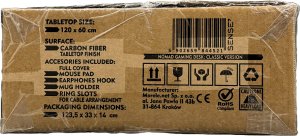 Biurko SENSE7 gamingowe Nomad Classic Czarne 120x60 cm 15