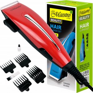 Maszynka do włosów Maestro STRZYŻARKA MR-652C CZERWONA 7