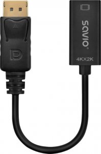 Adapter AV Savio DisplayPort - HDMI czarny (SAVAK-62) 1