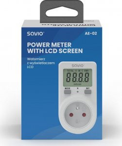 Savio Watomierz z wywietlaczem LCD, 16A, 3680W, AE-02 5
