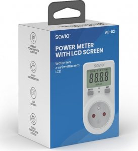 Savio Watomierz z wywietlaczem LCD, 16A, 3680W, AE-02 6