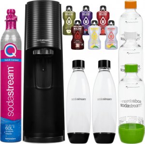 Saturator Sodastream Saturator SodaStream Terra Black + 2 butelki + 3 Butelki Pet Kolorowe 1 litr + Bolero 1