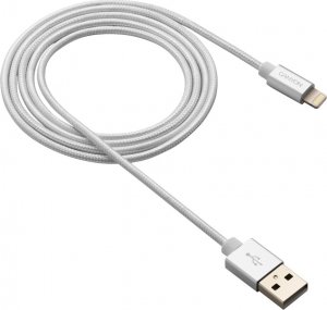 Kabel USB Canyon USB-A - Lightning 1 m Srebrny 1