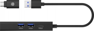 HUB USB Icy Box Hub IB-HUB1439-LAN 4w1 HUB, 1x USB-C, 2xUSB-A, 1x LAN 4