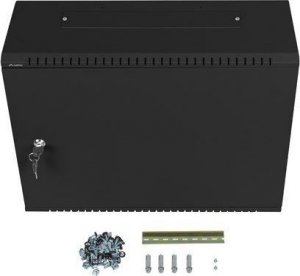 Szafa Lanberg Szafa instalacyjna rack wisząca 19 cali 4u+3u 540x200 niskoprofilowa (złożona) czarna 12
