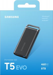 Dysk zewnętrzny SSD Samsung T5 EVO 8TB Czarny (MU−PH8T0S/EU) 7