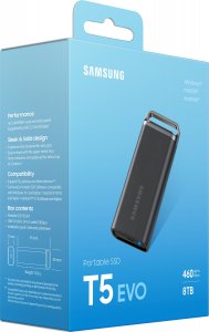 Dysk zewnętrzny SSD Samsung T5 EVO 8TB Czarny (MU−PH8T0S/EU) 9