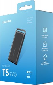 Dysk zewnętrzny SSD Samsung T5 EVO 8TB Czarny (MU−PH8T0S/EU) 10