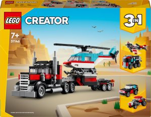 LEGO Creator Ciężarówka z platformą i helikopterem  (31146) 1