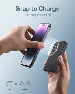 Powerbank Baseus Magnetic Mini 20W 5000mAh Czarny 6