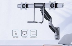 Gembird Uchwyt ścienny na 2 monitory 17" - 32" (MA-WA2-02) 2