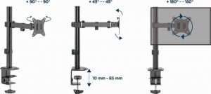 Gembird Uchwyt biurkowy na monitor 17" - 32" (MA-D1-03) 9