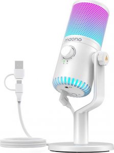Mikrofon Maono Mikrofon Gamingowy Maono DM30RGB (biały) 1