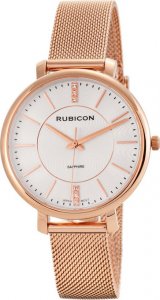 Zegarek Rubicon Zegarek damski Rubicon RBN148 CYRKONIE różowe złoto 1