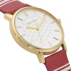 Zegarek Nautica Zegarek damski Nautica NAPCGS003 czerwony 4