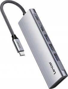 HUB USB Lexar Hub 7-in-1 USB-C USB3.2 Gen1. Type-C, 3xUSB-A HDMI, SD, microSD slot. PD 100W 1