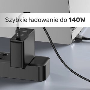 Kabel zasilający Unitek Unitek Kabel zasilający USB-C - MagSafe 3 140W 2 m 12