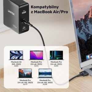 Kabel zasilający Unitek Unitek Kabel zasilający USB-C - MagSafe 3 140W 2 m 15