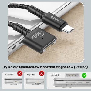 Kabel zasilający Unitek Unitek Kabel zasilający USB-C - MagSafe 3 140W 2 m 2