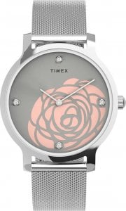 Zegarek Timex Zegarek damski Timex TW2U98200 CYRKONIE srebrny 1
