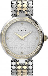 Zegarek Timex Zegarek damski Timex TW2V02700 CYRKONIE srebrny 1