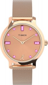 Zegarek Timex Zegarek damski Timex TW2V52800 różowe złoto 1
