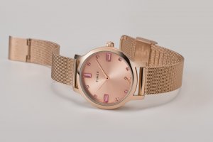 Zegarek Timex Zegarek damski Timex TW2V52800 różowe złoto 10