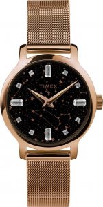 Zegarek Timex Zegarek damski Timex TW2V52100 CYRKONIE różowe złoto 1
