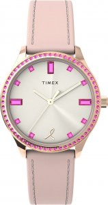 Zegarek Timex Zegarek damski Timex TW2V95700 CYRKONIE różowy 1