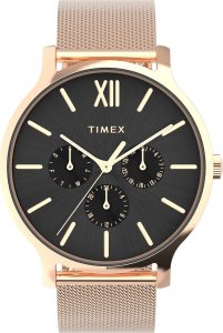 Zegarek Timex Zegarek damski Timex TW2W19900 różowe złoto 1