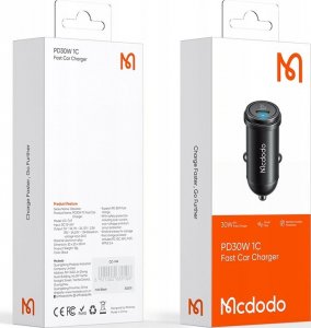 Ładowarka Mcdodo Ładowarka samochodowa Mcdodo CC-7491, 1x USB-C, 30W (czarna) 13