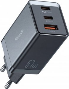 Ładowarka Mcdodo Ładowarka sieciowa GaN Mcdodo CH-1541, 2x USB-C, 1x USB, 67W (czarna) 1