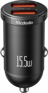 Ładowarka Mcdodo Ładowarka samochodowa Mcdodo CC-2950, 2x USB, 15.5W (czarna) 1