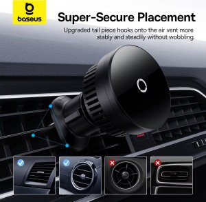 Baseus Uchwyt samochodowy z ładowaniem bezprzewodowym Baseus MagPro 15W (czarny) 18