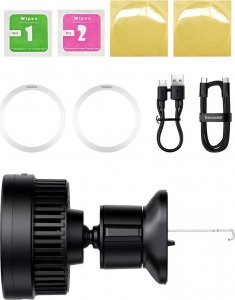 Baseus Uchwyt samochodowy z ładowaniem bezprzewodowym Baseus MagPro 15W (czarny) 8